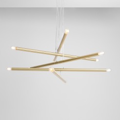 LAMPA WISZĄCA TUBO 10 BRASS 1072M40