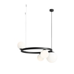 LAMPA WISZĄCA GARDA 4 RING BLACK 1099L1_R