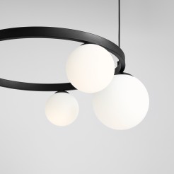 LAMPA WISZĄCA GARDA 4 RING BLACK 1099L1_R