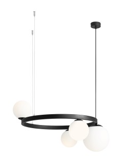 LAMPA WISZĄCA GARDA 4 RING BLACK 1099L1_R