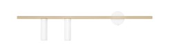 KINKIET TREVO 2 WHITE BRASS (left) 1097D40