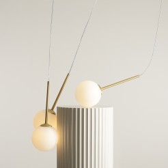 LAMPA WISZĄCA BOSSO 3 BRASS 1087E_40
