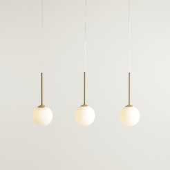LAMPA WISZĄCA BOSSO 3 BRASS 1087E_40