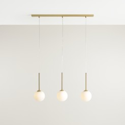 LAMPA WISZĄCA BOSSO 3 BRASS 1087E_40