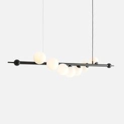 LAMPA WISZĄCA WAVE 7 BLACK 1115T1