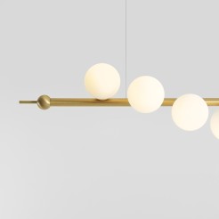 LAMPA WISZĄCA WAVE 7 BRASS 1115T40