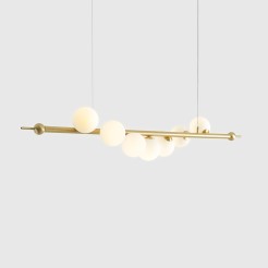 LAMPA WISZĄCA WAVE 7 BRASS 1115T40