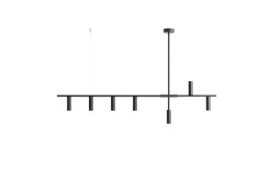 LAMPA WISZĄCA TREVO 7 ALL BLACK 1104T1