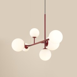 LAMPA WISZĄCA DIONE 6 RED WINE 1092K15