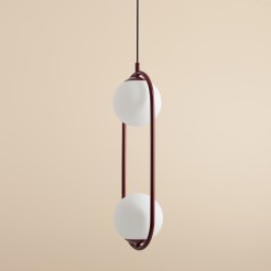 LAMPA WISZĄCA RIVA 2 RED WINE 1086H15