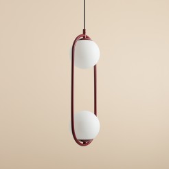 LAMPA WISZĄCA RIVA 2 RED WINE 1086H15
