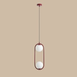 LAMPA WISZĄCA RIVA 2 RED WINE 1086H15