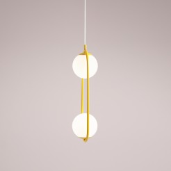 LAMPA WISZĄCA RIVA 2 MUSTARD 1086H14