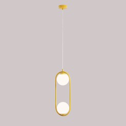 LAMPA WISZĄCA RIVA 2 MUSTARD 1086H14