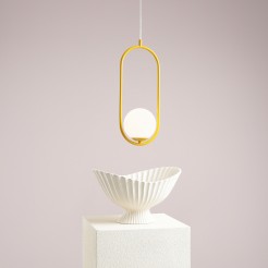 LAMPA WISZĄCA RIVA MUSTARD 1086G14