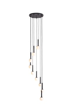 LAMPA WISZĄCA RIU 9 RING ALL BLACK 1117N1