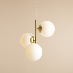 LAMPA WISZĄCA FIN 3 BRASS M 1120E40_M