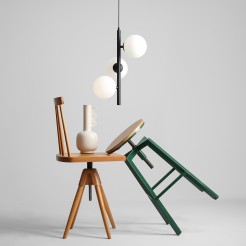 LAMPA WISZĄCA FIN 3 BLACK S 1120E1_S