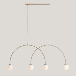 LAMPA WISZĄCA UNA 4 BEIGE L 1116L17_L
