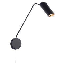 Kinkiet z wysięgnikiem Futuro czarny 1xGU10 LP-17001/1WL BK