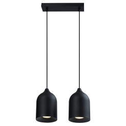 Metalowa lampa wisząca Nilo czarna 2xGU10 LP-0110/2L BK