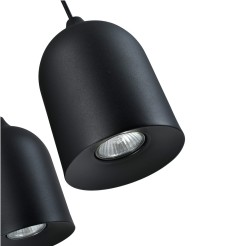 Metalowa lampa wisząca Nilo czarna 2xGU10 LP-0110/2L BK