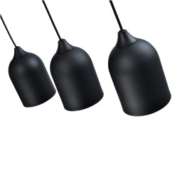 Metalowa lampa wisząca Nilo czarna 3xGU10 LP-0110/3L BK