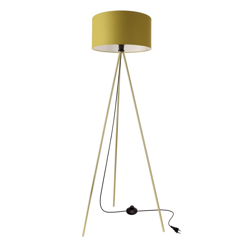 VANTI  lampa podłogowa złoty 1x40W E27 abażur limonkowy 51-44709