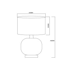 Lampa stołowa Tamiza 48 cm biała 1xE27 LP-1515/1T small white