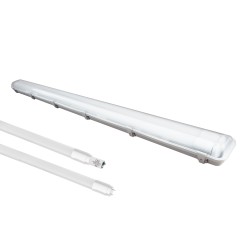 ZESTAW OPRAWA HERMETYCZNA 2x120cm POD ŚWIETLÓWKĘ LED + 2x ŚWIETLÓWKI LED 18W 120CM 4000K EKH2340