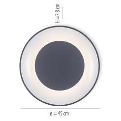 14326-18 ANIKA LAMPA SUFITOWA SZARY