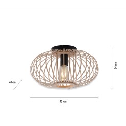 11410-79 RACOON LAMPA SUFITOWA NATURALNE DREWNO