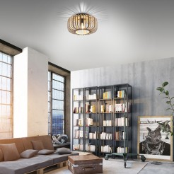 11412-79 RACOON LAMPA SUFITOWA NATURALNE DREWNO