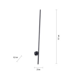 9407-18 PURE-GRAFO KINKIET CZARNY