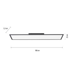 16533-18-O FLAT LAMPA SUFITOWA CZARNY