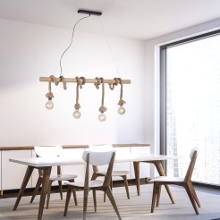 15483-18 ROPE LAMPA WISZĄCA BRĄZOWY