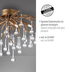 8090-11 ICICLE LAMPA SUFITOWA MOSIĄDZ