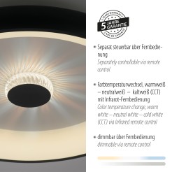 14386-18 VERTIGO LAMPA SUFITOWA CZARNY