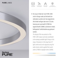 6306-95 PURE-LINES LAMPA SUFITOWA ALIMINIUM