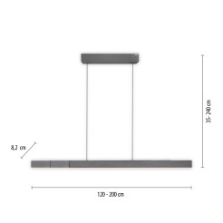 2545-15 PURE-MOTO-RISE LAMPA WISZĄCA SZARY