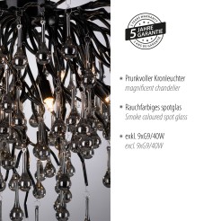 8091-18 ICICLE LAMPA SUFITOWA CZARNY