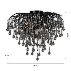 8091-18 ICICLE LAMPA SUFITOWA CZARNY
