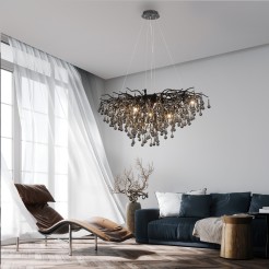 2192-18 ICICLE LAMPA WSZĄCA CZARNY