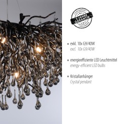 2192-18 ICICLE LAMPA WSZĄCA CZARNY