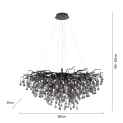 2192-18 ICICLE LAMPA WSZĄCA CZARNY