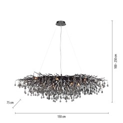 2031-18 ICICLE LAMPA WISZĄCA CZARNY