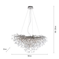 2192-55 ICICLE LAMPA WISZĄCA STALOWY