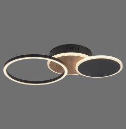 14116-78 SEVENT LAMPA SUFITOWA CZARNY/DREWNO