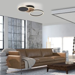14116-78 SEVENT LAMPA SUFITOWA CZARNY/DREWNO