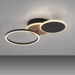 14116-78 SEVENT LAMPA SUFITOWA CZARNY/DREWNO